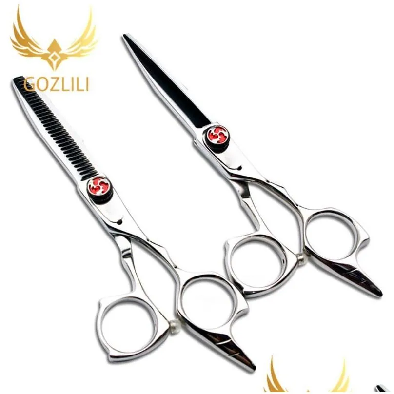 hair scissors gozlili 5.5 inch japan440c steel professional hairdressing hairstyling tools hairstylist