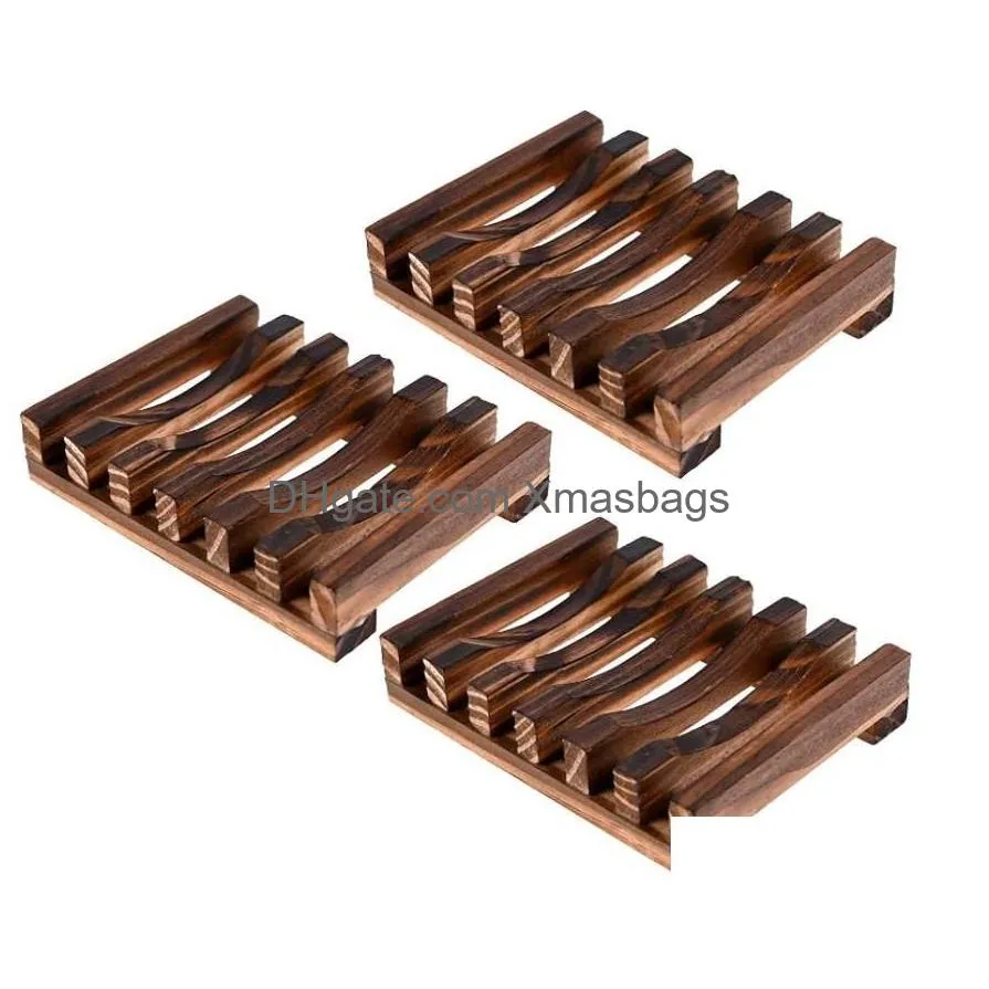 soap box natural bamboo dishes bath soap holder wooden soap dishes tray wooden prevent mildew drain box bathroom washroom tools
