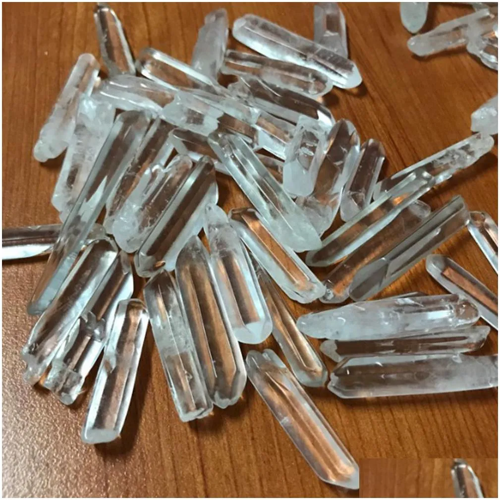 Beads 100G Natural Clear Quartz Crystal Stones Loose Beads Fashion Transparent Crystals Wand Quartzs Healing Stone Point Rock Mineral Dhalq
