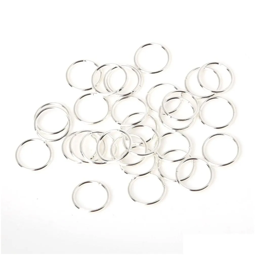 Microbeads 200Pcs/Lot 8Mm 10Mm Brass/Gun-Metal/Gold/Sier/Rhodium Opening Hair Ring Braid Dreadlock Bead Cuff Clip Tool Hoop Circle Dro Dhivj