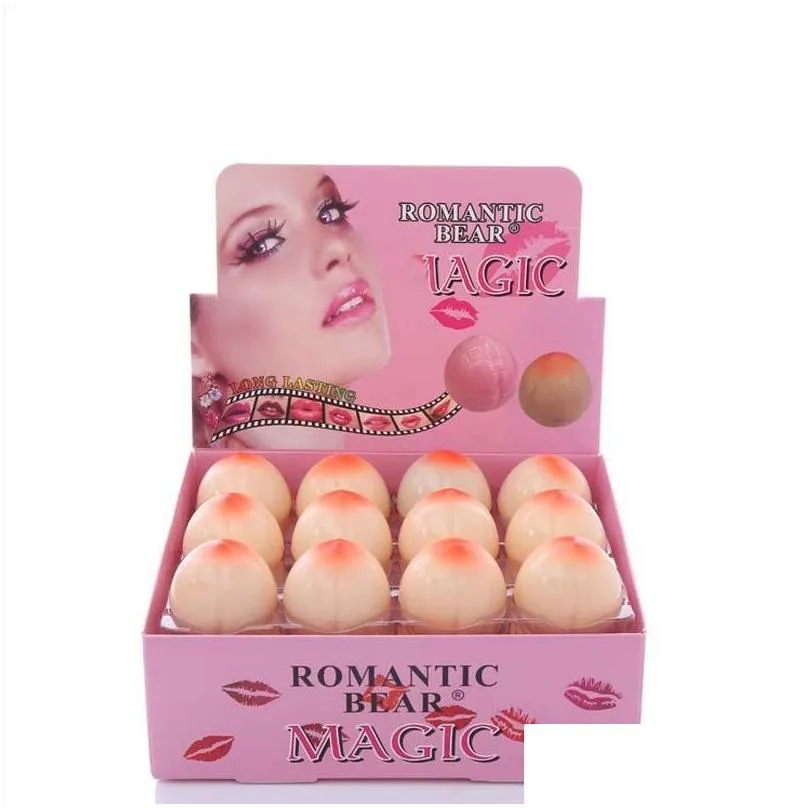 Lip Balm Romantic Bear Kiwifruit Flavored Magic Lip Balm Long Lasting Moisturizing Lipp Pomade Cute Chapstick Makeup For Dry Lips Drop Dhxk8