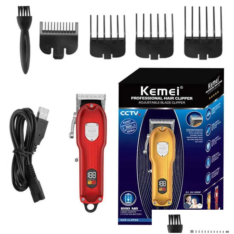 Hair Trimmer Weasti Original Kemei Professional For Men Electric Clipper Beard Grooming Edge Cut Hine Drop Delivery Dhvul