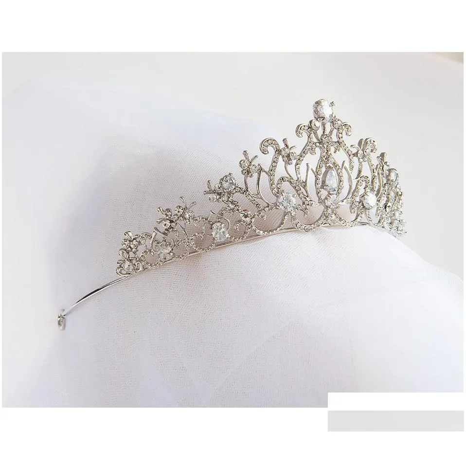 Wedding Hair Jewelry 2021 New Vintage Baroque Bridal Tiaras Accessories Prom Headwear Stunning Sheer Crystals Wedding And Crowns 1903 Dhkgi