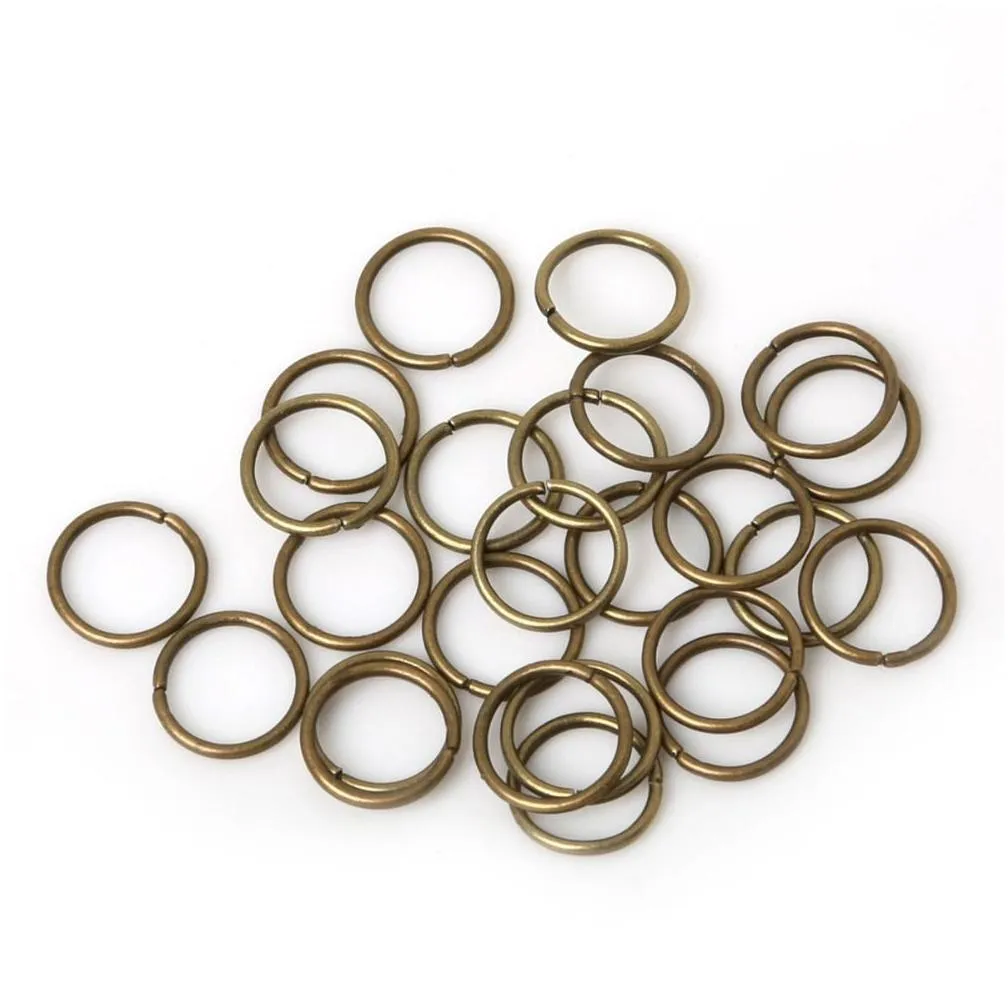 Microbeads 200Pcs/Lot 8Mm 10Mm Brass/Gun-Metal/Gold/Sier/Rhodium Opening Hair Ring Braid Dreadlock Bead Cuff Clip Tool Hoop Circle Dro Dhivj