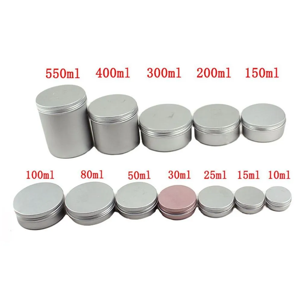 Storage Bottles & Jars Aluminum Jar Tins 20Ml 39X20Mm Screw Top Round Aluminumed Tin Cans Metal Storage Jars Containers With Screws Ca Dhskr