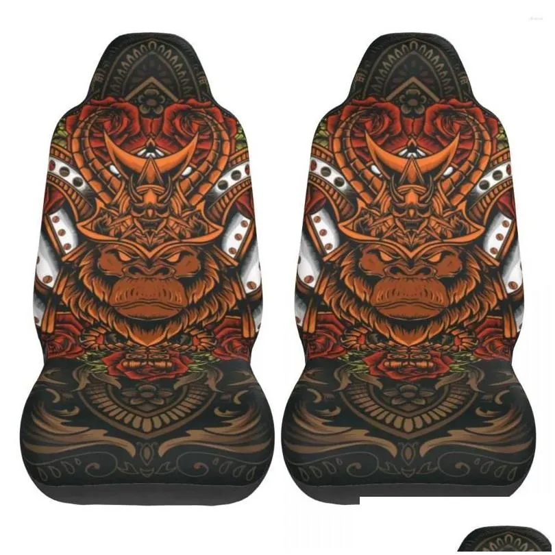 car seat covers gorilla samurai with vintage rose flower cover custom printing universal front protector accessories cushion set