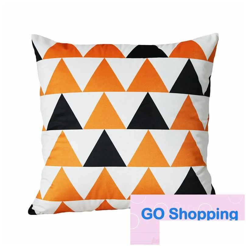 Pillow Case Letter Designer Pillow Bedding Home Room Decor Pillowcase Couch Chair Sofa Orange Car Thick Cashmere Cushion Mtisize Men W Dh7If