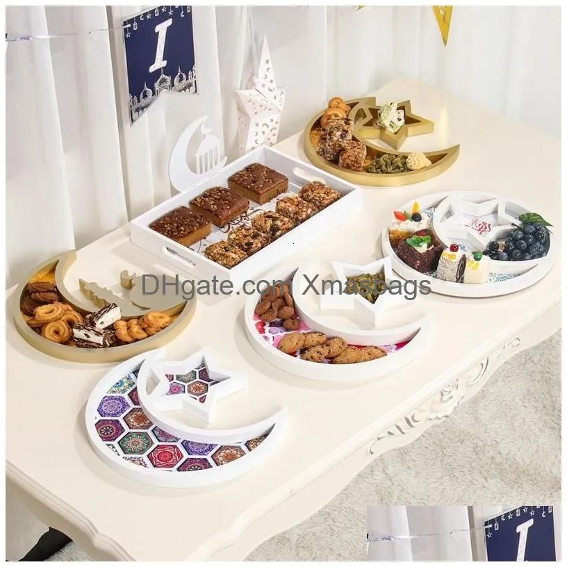 other event party supplies eid mubarak decor wooden tray ramadan ation for home islamic muslim kareem gift eid al adha 230512
