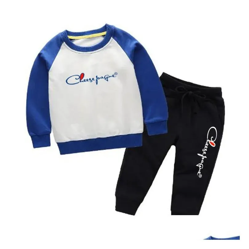 Clothing Sets New Fashion Top And Baby Clothing Sets Boy Girls Clothes 2Pcs Outfits Tops Pants Tracksuit Sports Drop Delivery Baby, Ki Otptr