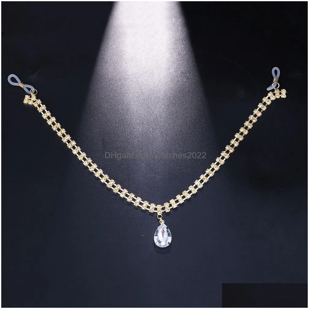 Other Rave Water Drop Pendant Crystal Nipple Chain Jewelry For Women Non Piercing Y Body Bikini Festival Outfit 221008 Drop Delivery Dhwi0