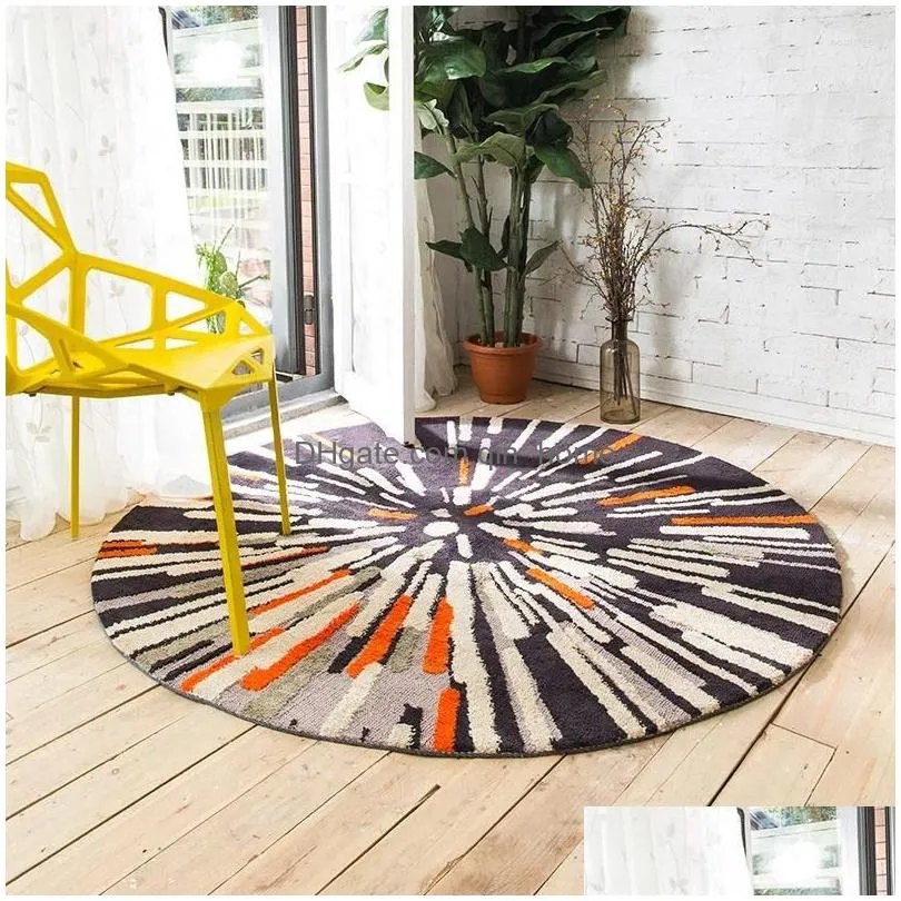carpets modern stripes mat home decor room carpet soft play crawling round art for living bedroom