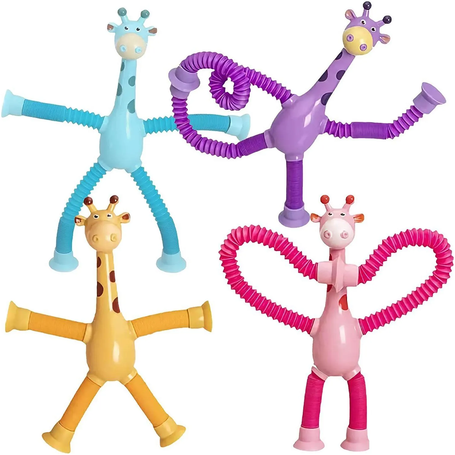 Decompression Toy Giraffe  Tubes Toys Telescopic Suction Cup Robot Toy Shape Changing Tube Fidget Sensory Puzzle Decompression For Dhz7M
