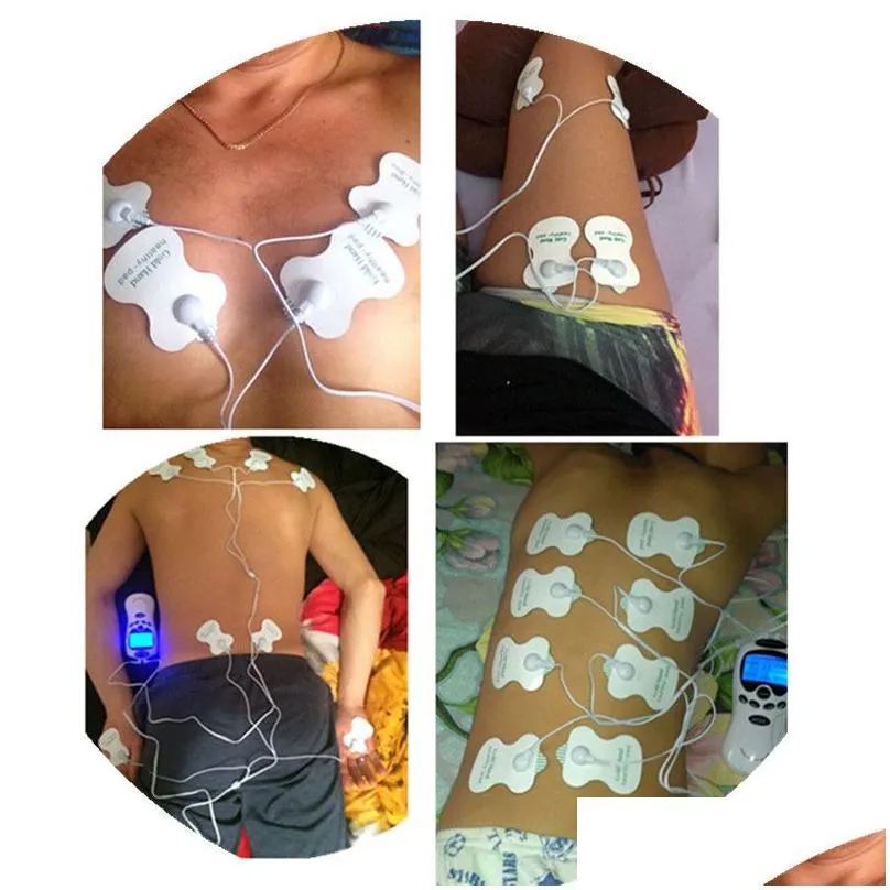 Health Gadgets Health Care Tool Two Output Electric Tens Therapy Masr Relax Muscle Electro Stimator Add 8 Gel  Pads Drop Deli Dhwaa