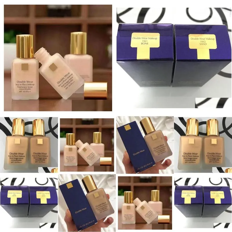 Other Health Beauty Items Coming Double Wear Stay-In-Place Makeup Liquid Foundation 30Ml 2 Colors Shop Version Drop Delivery Dhdkf