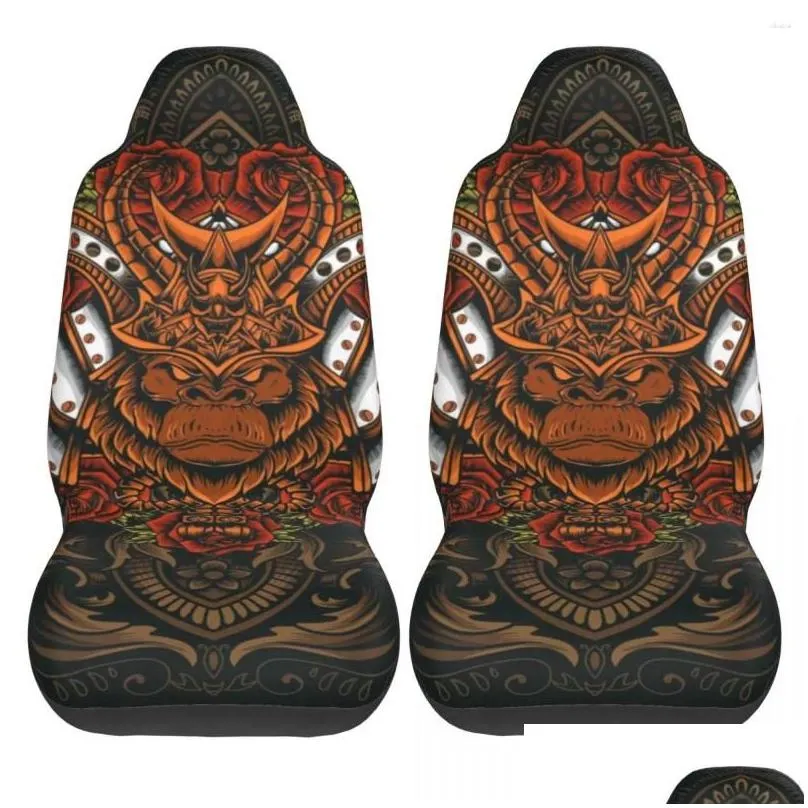 car seat covers gorilla samurai with vintage rose flower cover custom printing universal front protector accessories cushion set