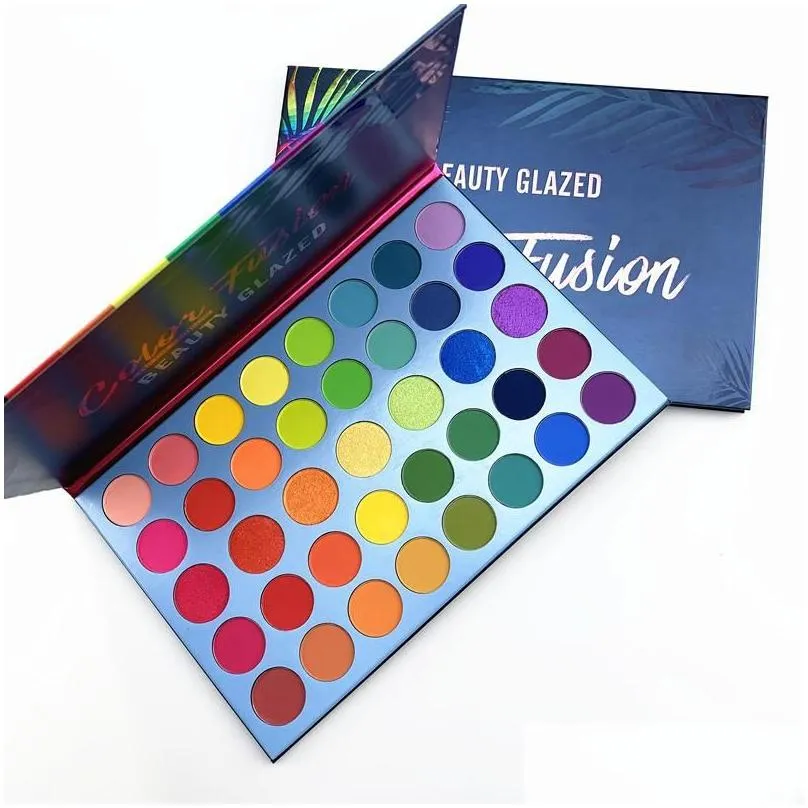 Eye Shadow Eyeshadow Palette 39 Color Rainbow Makeup Tray Fluorescent Highlight Matte Eye Shadow Disc Drop Delivery Health Beauty Make Dhkp6