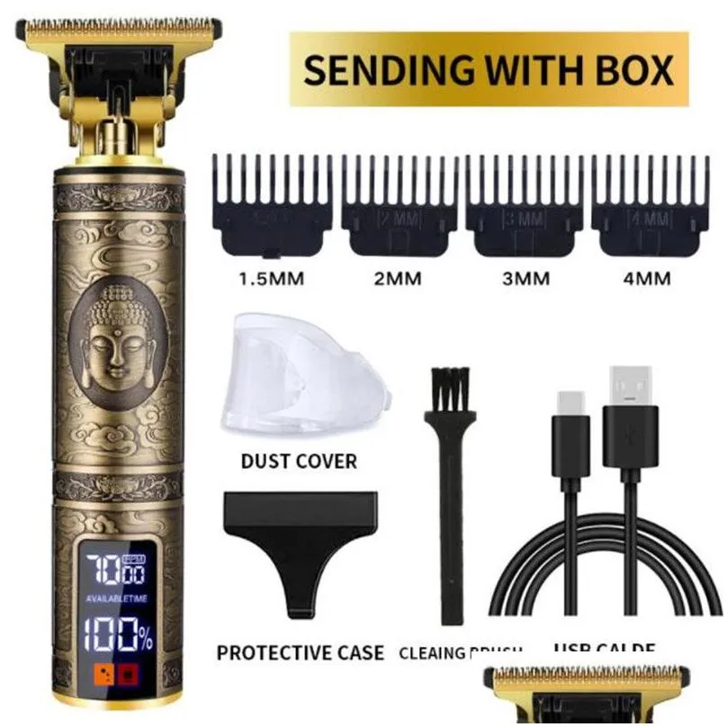 Hair Trimmer Epack Lcd Sn Gold Sier Color Men Electric Hair Clippers Adt Razors Professional Local Barber Trimmer Corner Drop Delivery Dhmsw