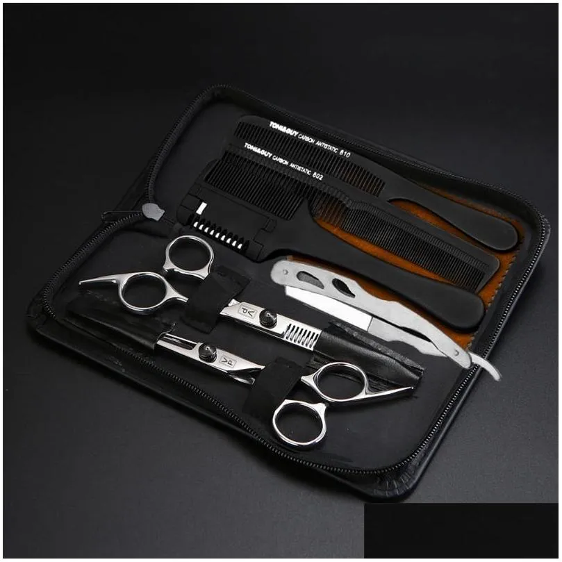 hair scissors professional japan 440c 6 inch hairdressers for barber shop cutting thinning tools stainless steel salon set
