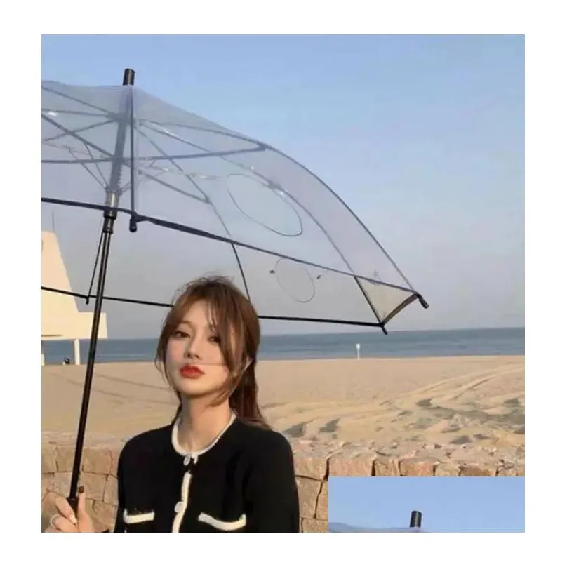 transparent womens umbrella letter folding fully automatic mens designer umbrella collection portable outdoor rainy umbrellas