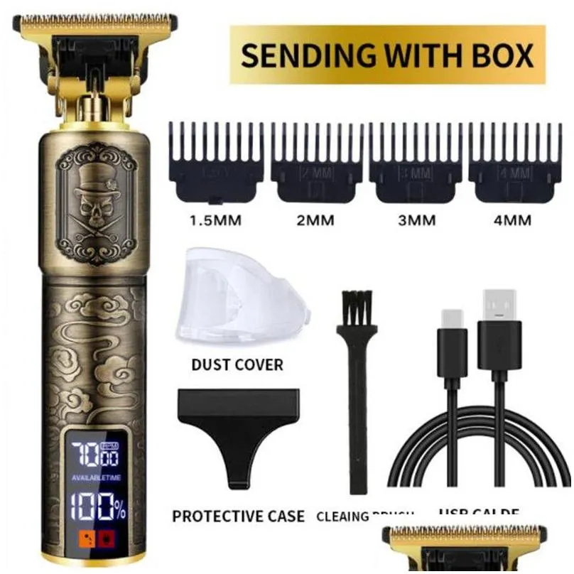 Hair Trimmer Epack Lcd Sn Gold Sier Color Men Electric Hair Clippers Adt Razors Professional Local Barber Trimmer Corner Drop Delivery Dhmsw