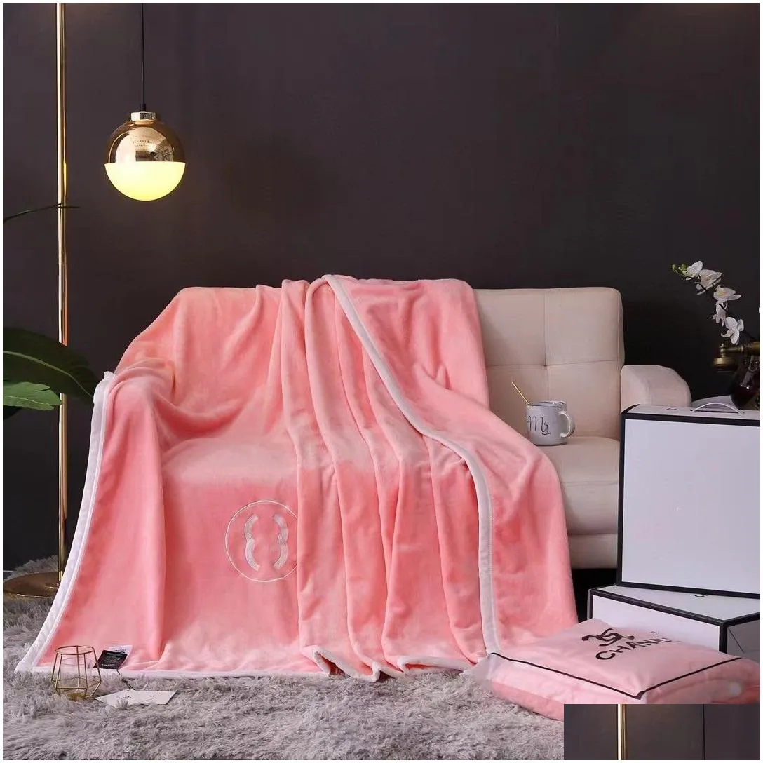blankets designer blanket letter printing air conditioning cover blanket travel bath towel soft winter wool womens shawl blanket 150x200cm with gift