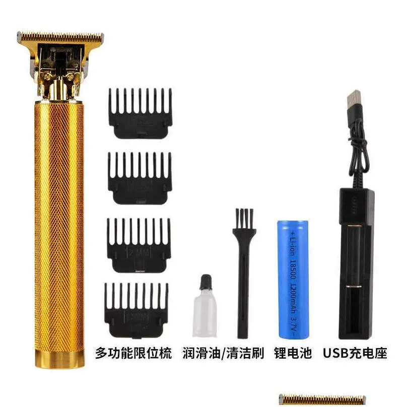 Electric Shavers T9 Lcd Display Mens Hair Clipper Beard Trimmer Rechargeable Cutting Hine Barber Shaver Electric Razor Cutter Tendeuse Dhmow