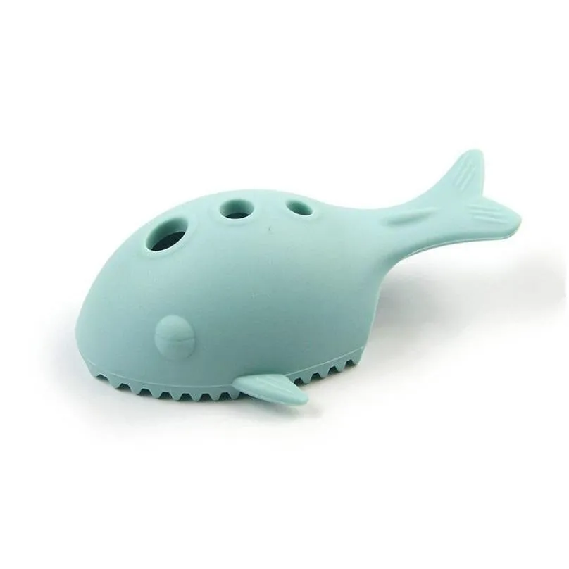 Makeup Brushes Cute Whale Sile Dual Makeup Brush Cleaner Tool And Stand Cleaning Drop Delivery Health Beauty Makeup Makeup Tools Acces Dhq6Z