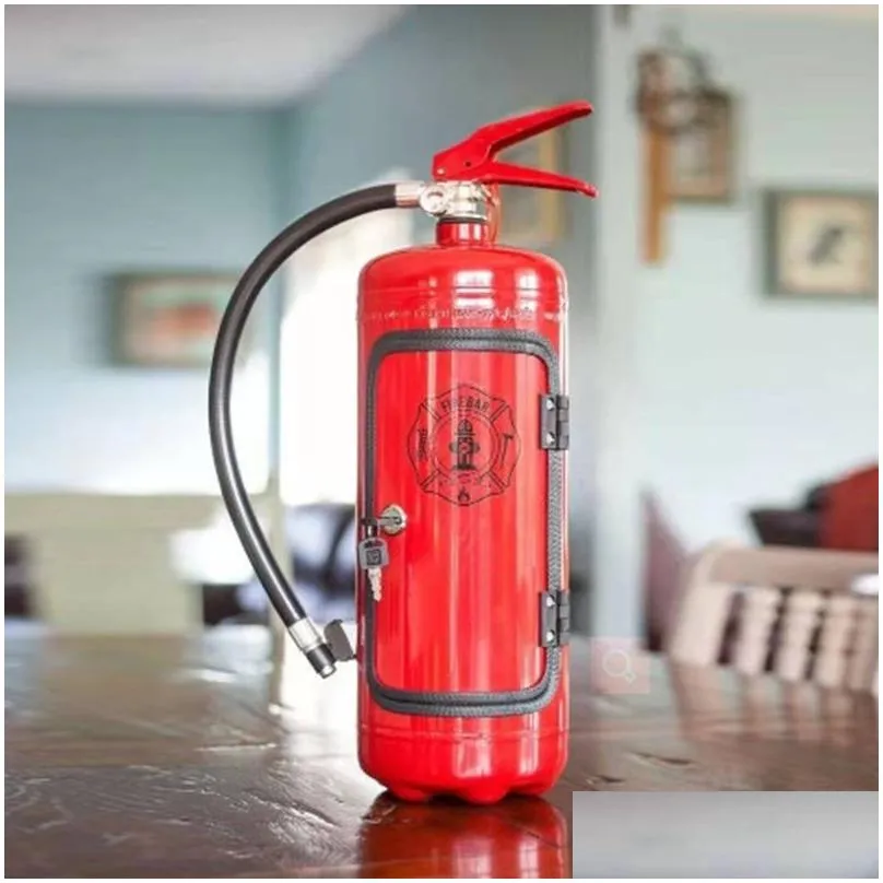 Decorative Objects & Figurines Decorative Objects Figurines Living Room Home Decor Ornament Fire Extinguisher Shape Wine Liquor Storag Dhsx7