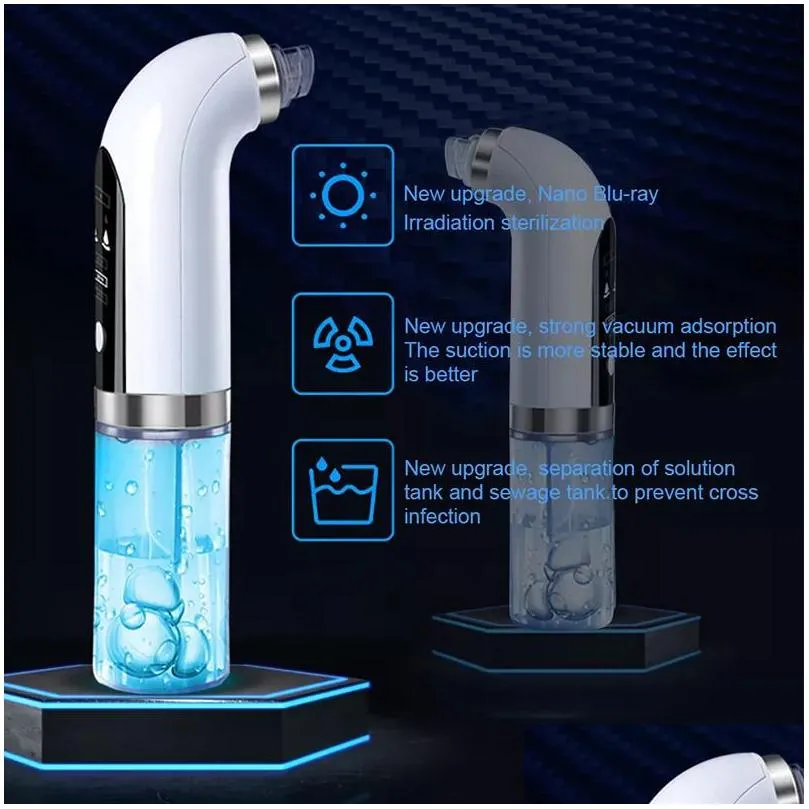 Face Care Devices In Small Bubble Black Dot Acne Pimple Tool Rechargeable Pore Clean Water Cycle Nose Vacuum Cleaner Beau Drop Delive Dhdi9