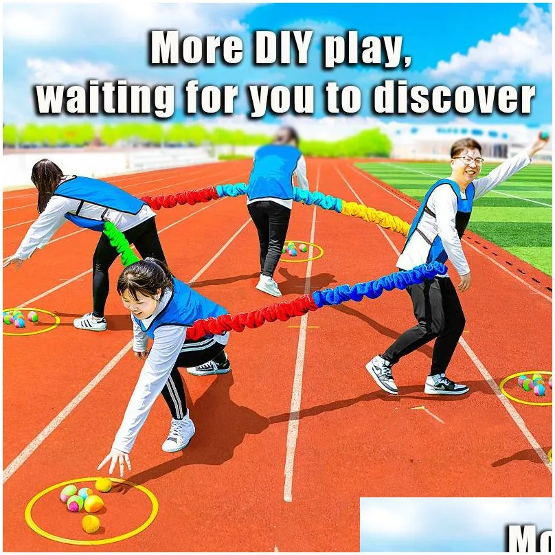 Sports Toys Elastic Fleece Cooperative Stretchy Band Creative Movement Prop For Group Activities Special Needs Large Motor Coordinati Dhkux