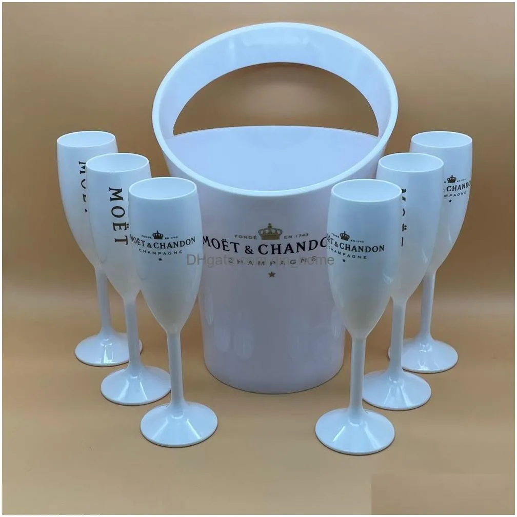 wine glasses ice bucket champagne flute set white plastic champagne party sets