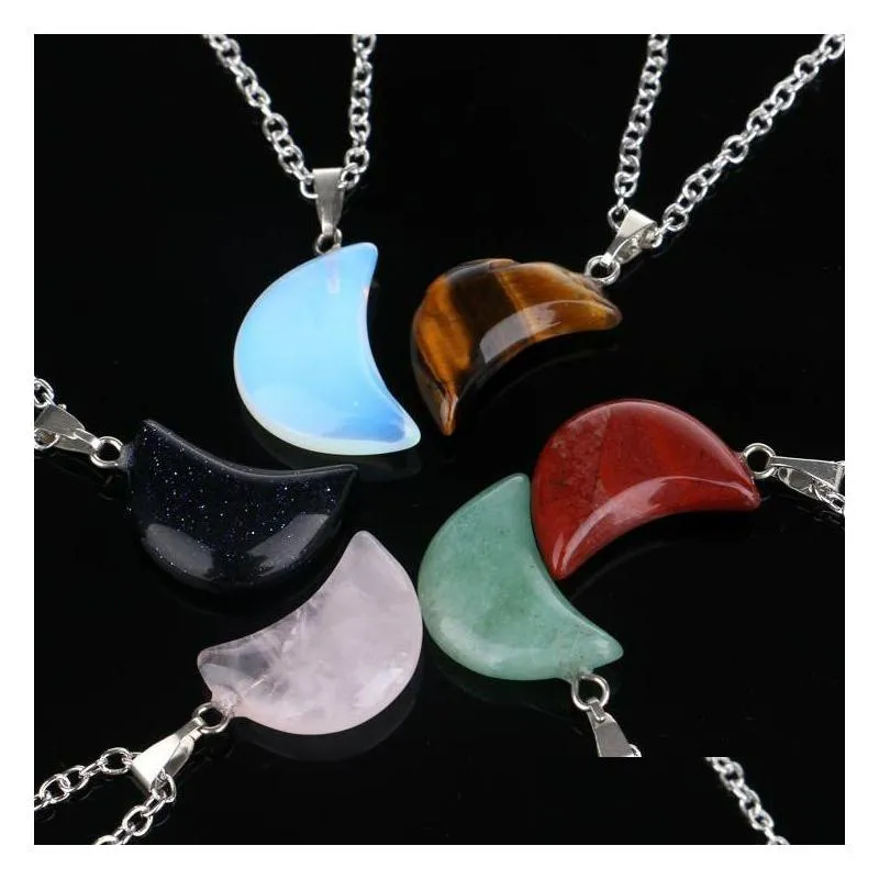 Pendant Necklaces Necklace Jewelry Healing Crystals Amethyst Rose Quartz Bead Chakra Point Women Men Natural Stone Pendants Leather Dr Dh1H5
