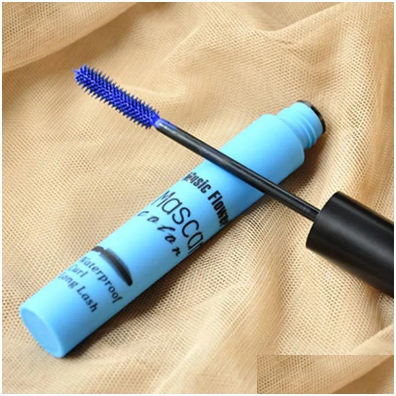 Mascara Music Flower Curl Long Lash Colorf Mascara Waterproof Colored Mascaras Professional High Quality Branded Cosplay Makeup Drop D Dhw40