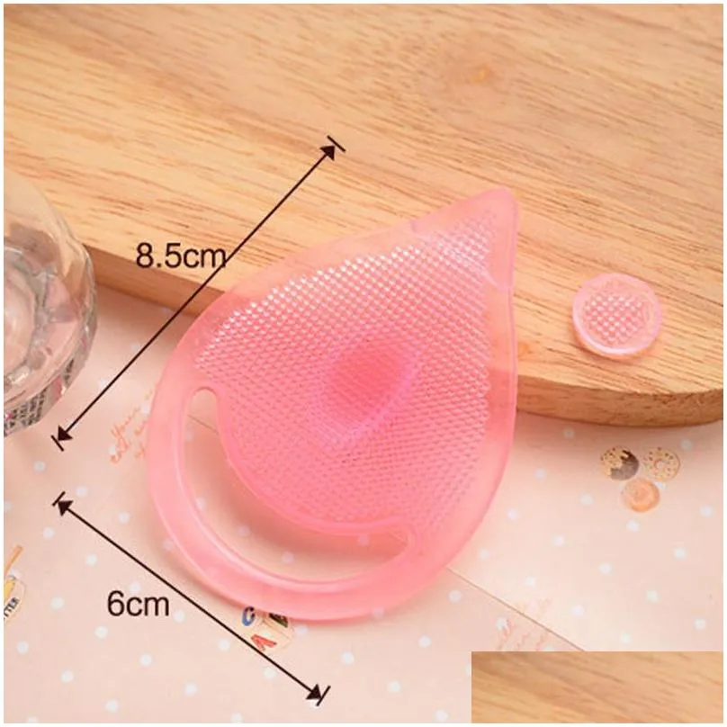 Other Health & Beauty Items 12Pcs/Lot Face Cleansing Exfoliating Brush Silica Gel Manual Facial Skin Scrubber Mas Removing Blackheads Dhxwy