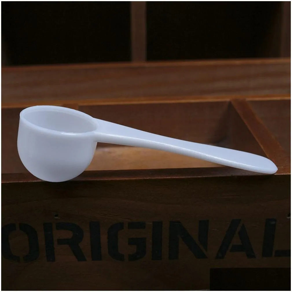 Spoons 2000Pcs Measure Spoons Plastic 10Ml Measuring Scoop 5G Milk Measure-Spoon 94X22Mm Transport By Sea Teaspoon Coffee Pet Food Gra Dhwvv