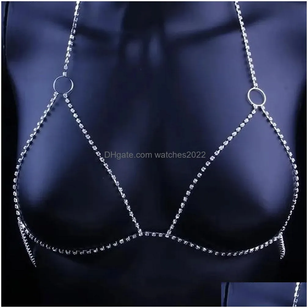 Other Round Y Body Chain Bra Necklace Lingerie Top Niglub Chest Bikini Belly Waist Jewelry Harness For Women 221008 Drop Delivery Dh9Do