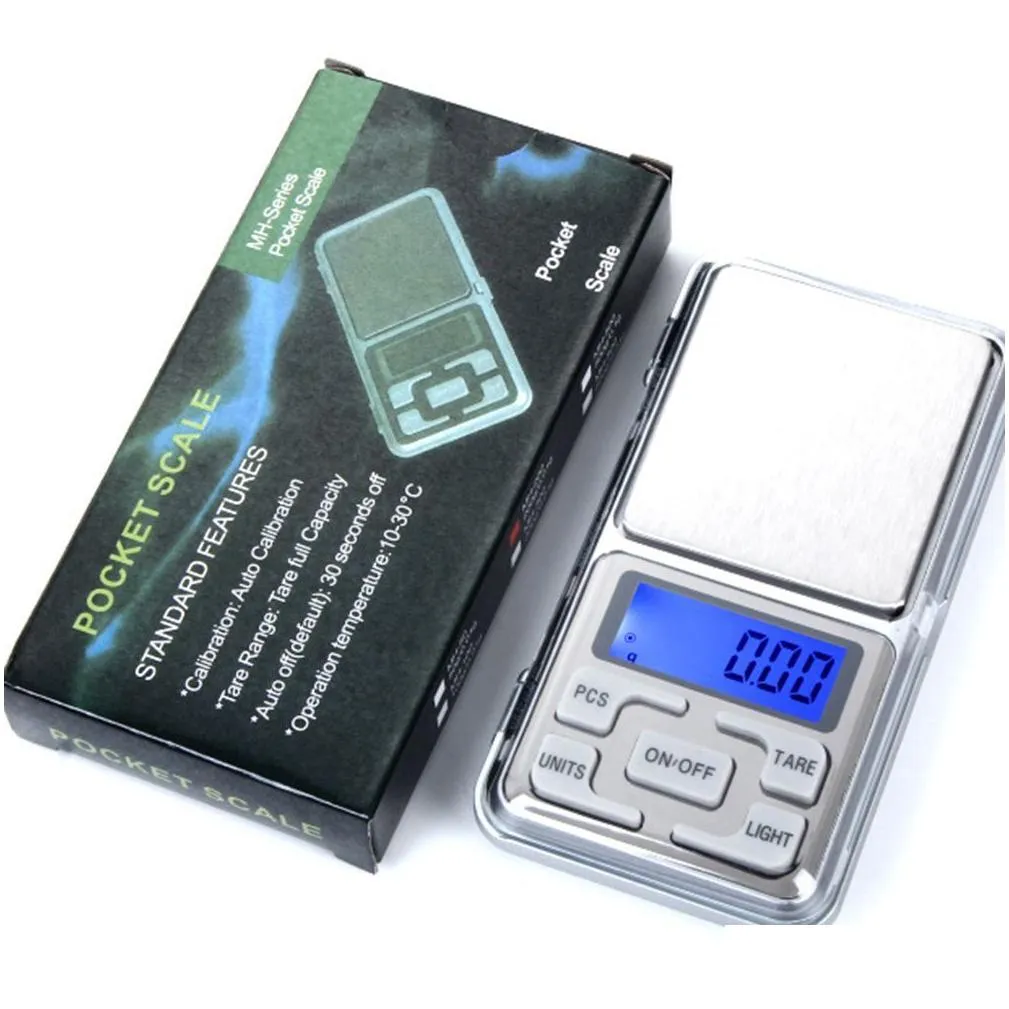 Weighing Scales Wholesale English Style Electronic Mini Pocket Scale With Retail Box 100G/0.01G 200G/0.01G 300G/0.01 Digital Scales Pr Dh7X6