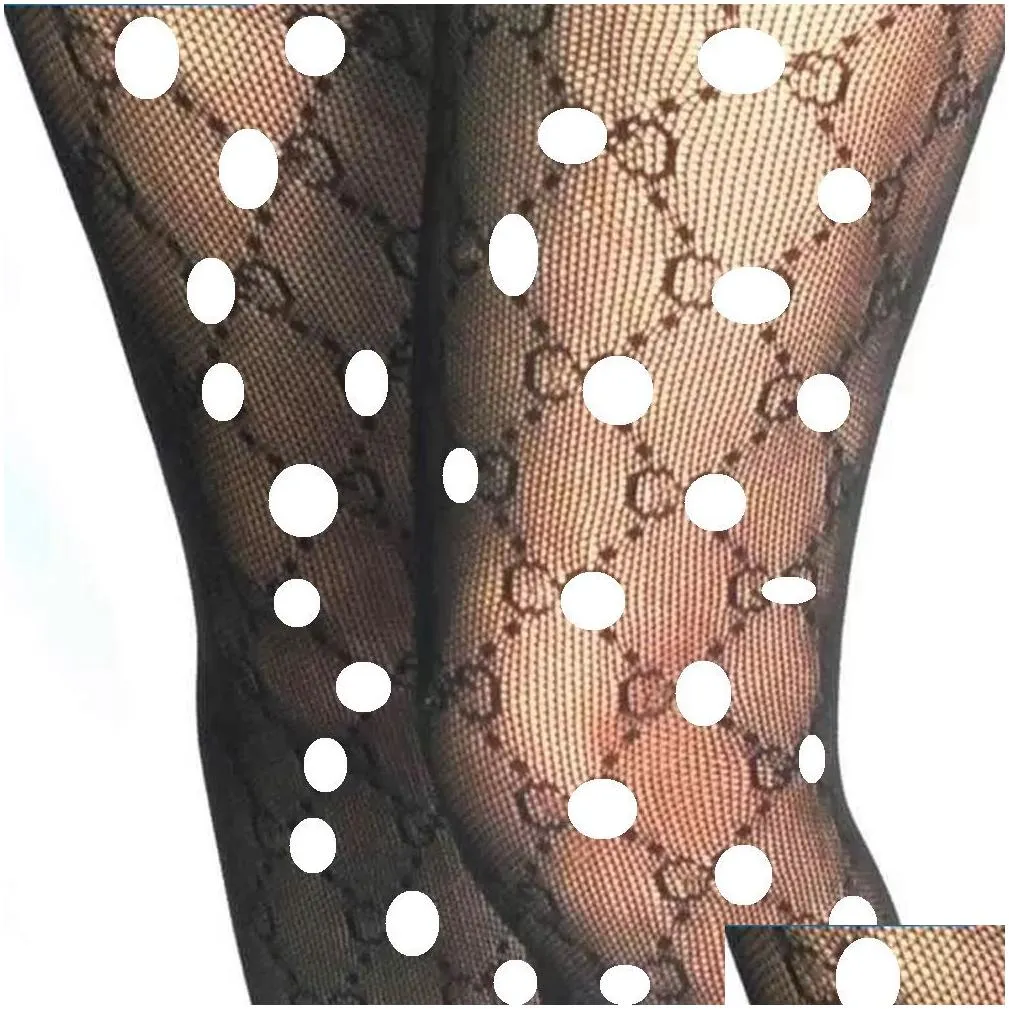 Other Home Textile Home Textile Fashion Stylish Classic Letters Mesh Pantyhose Women Dance Tights Night Club Y Stockings Lady Party Ti Dhxxe