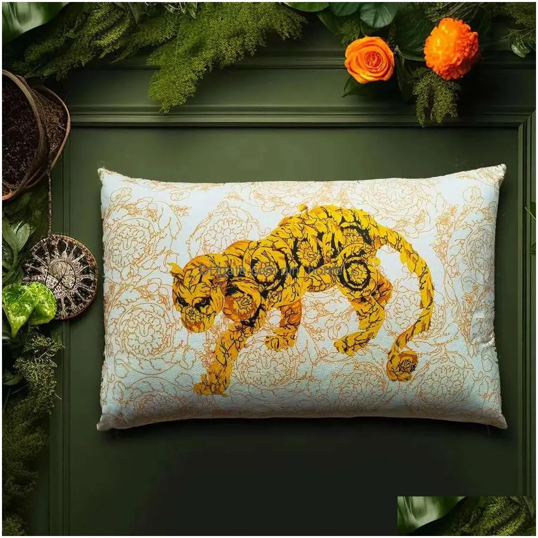  designer 48 74cm tiger leopard print have filling luxurious cushion have decorative pillow living room sofa ins home