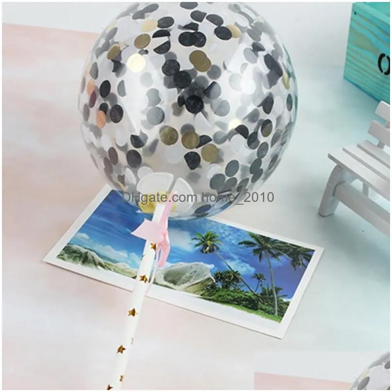 other festive party supplies 7pcs sequins balloons cake toppers creative confetti plug birthday decorative sequined balloon for