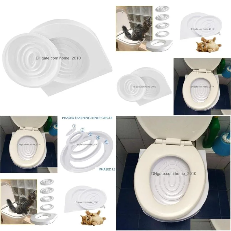 supplies other cat supplies cats toilet training kit pvc pet litter box tray set professional puppy cleaning trainer for seat 3140