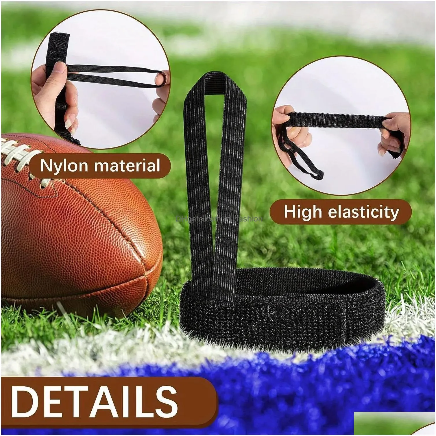 Balls 1/4Pcs Football Field Marker Indicator Wristband Black Team Down Referee Length Drop Delivery Sports Outdoors Athletic Outdoor A Dhbrf