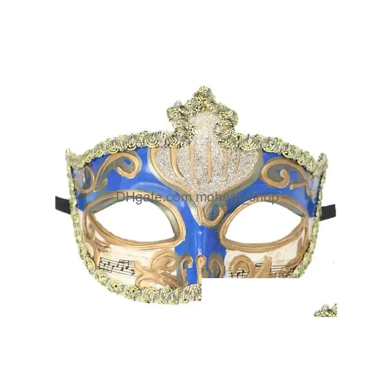 party masks lace trim festive party halloween masquerade mask vintage italy venice princess mask factory direct wholesale 230327