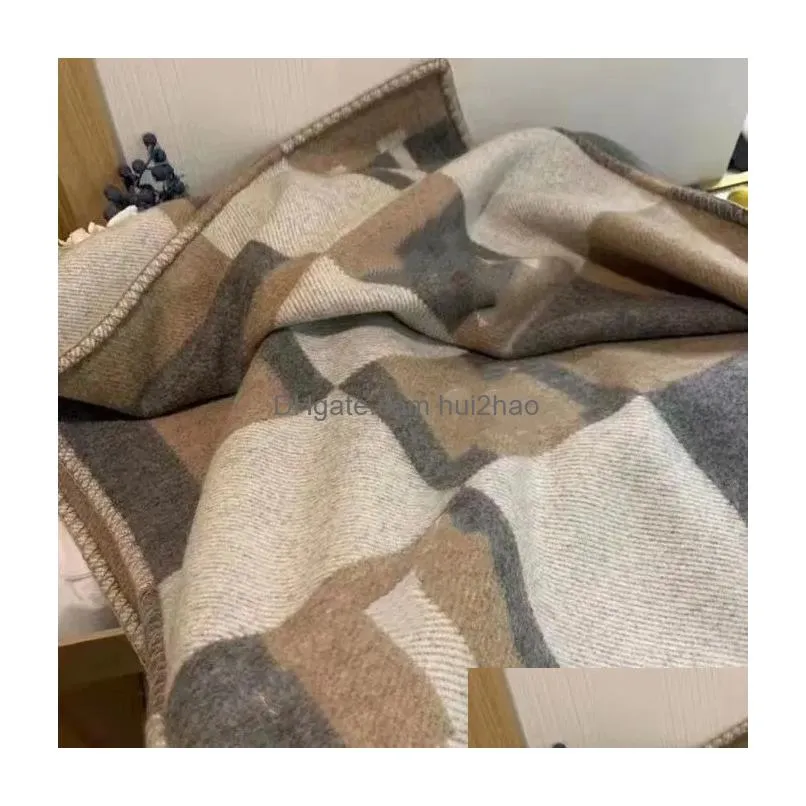 2022 blankets and cushion gray h thick home sofa good quailty cushion blanket 130 170cm top selling big size wool lot colors