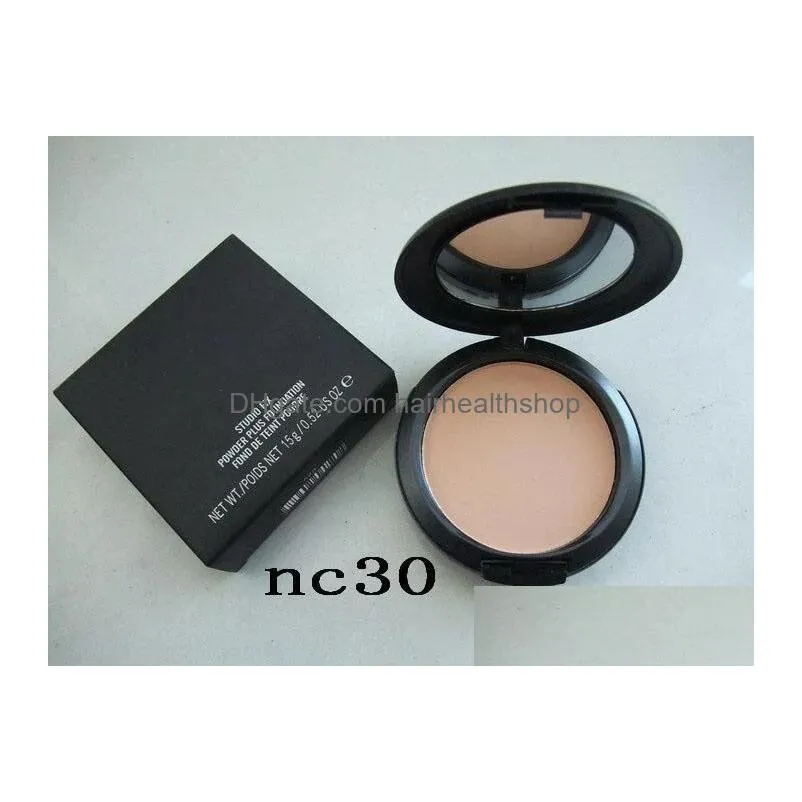Face Powder Makeup Nc Nw Colors Pressed Face Powder With Puff 15G Womens Beauty Brand Cosmetics Powders Foundation Drop Delivery Healt Dhuq4
