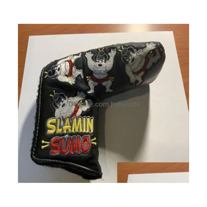 have stock black white outdoor fashion golf headcover arrival limited 2020 sumo golf cover putter headcovers7797268