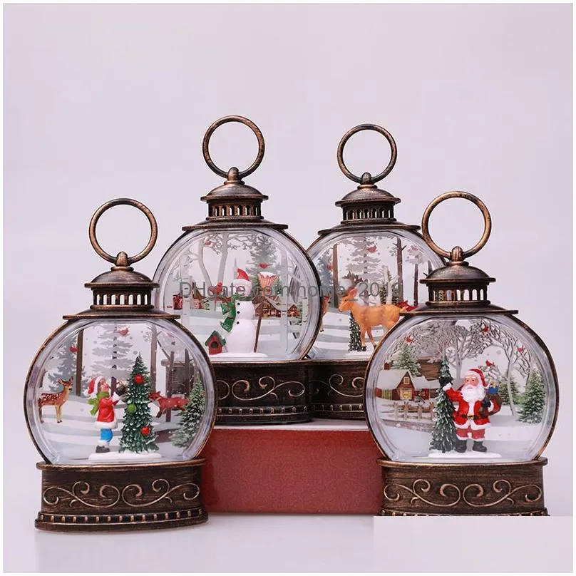 decorations christmas decorations 24 lighted christmas snow globe lantern battery operated led night light with hook christmas tree