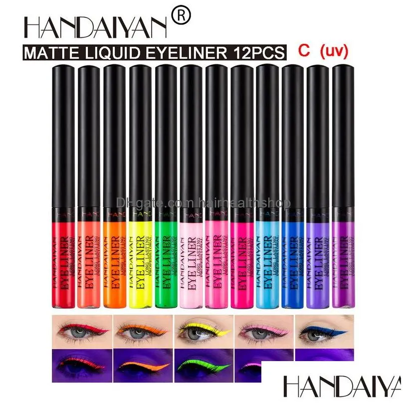 Eyeliner Handaiyan Liquid Eyeliner Waterproof Matte Rapid Prototy And Non-Faint Quick Dry Long-Lasting Professional Makeup Eye Drop De Dhidu