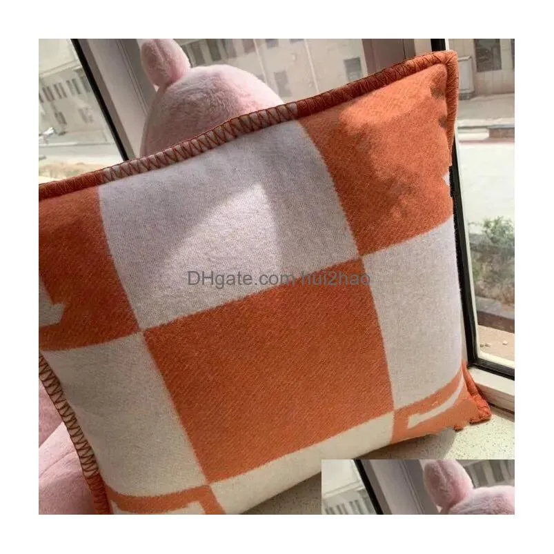 wool cushion/decorative pillow living room sofa ins home orange 4 colors 50 50cm