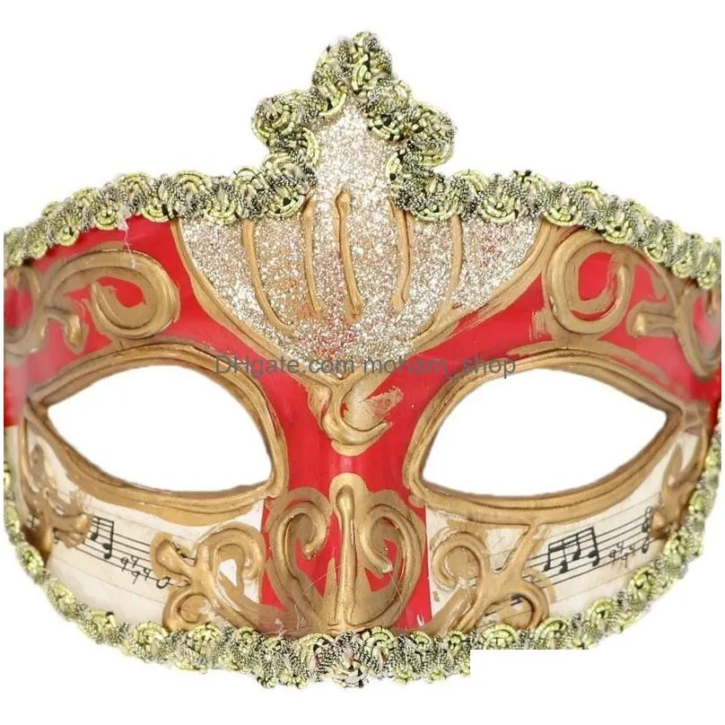 party masks lace trim festive party halloween masquerade mask vintage italy venice princess mask factory direct wholesale 230327